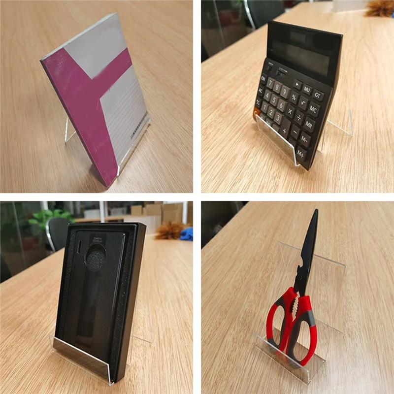 حامل كتب أكريليك مع لوحة حامل عرض شفافة لعرض الكتب، أوراق الموسيقى، الأعمال الفنية، الأقراص المضغوطة، (5 كبيرة + 5 صغيرة) متينة