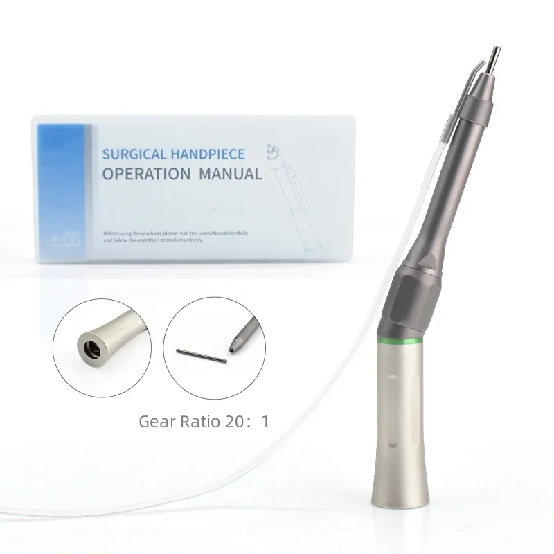 New Design den tal Surgical Handpiece Operation 20 Degree Straight 20:1 Slow Low Speed Contra Angle Handpiece for den tal imp la