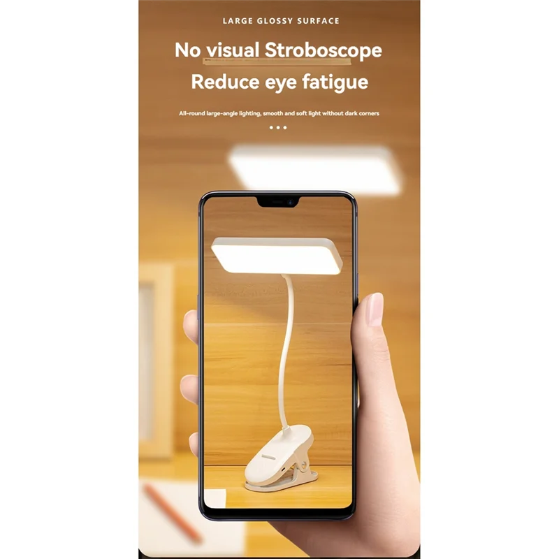 ABJY-Белая книжная лампа с зарядкой через USB и подключением, лампа для чтения двойного назначения, портативная, гибкая, легко зажимаемая, ночная лампа для чтения
