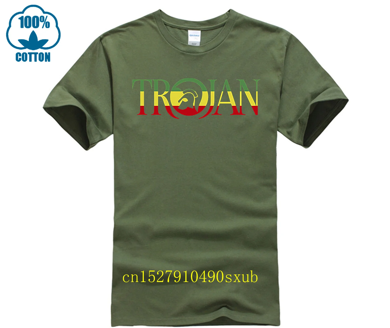 funny men t shirt Men Trojan Records Ska Reggae Rocksteady Fashion Brand Hip Hop Slim Fit Male Clothing Crew Neck