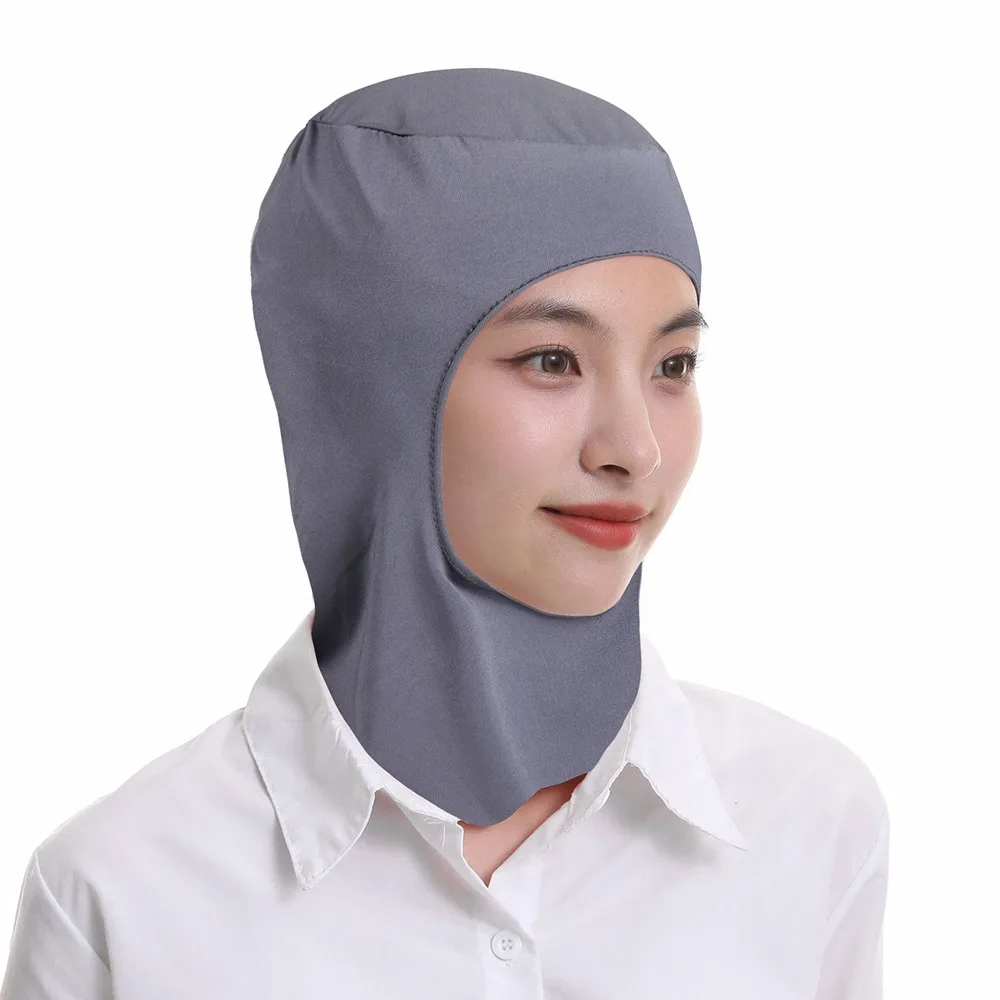 

New Elastic Dust Proof Cap Breathable Solid Color Work Cap Neck Protector Balaclava Workshop