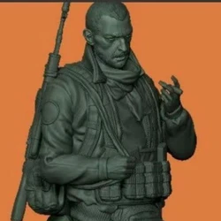 Mercenary 1/24 Scale 75mm Resin Figure Model Kit Unassembled and Unpainted Diy Boy Toys Gifts