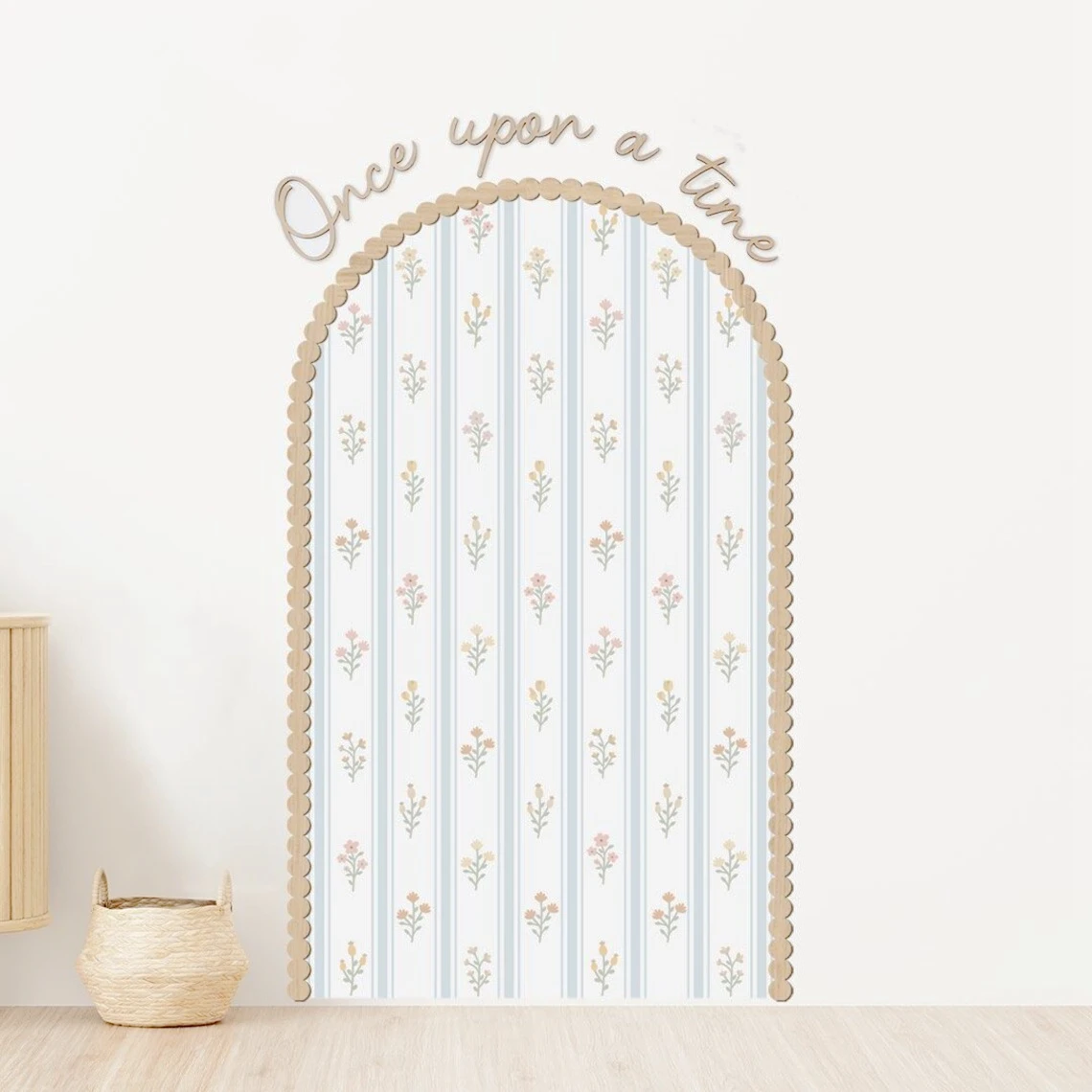 Once upon a time arch Wood arch wall decor Arch shaped wood decal wooden Arch frame