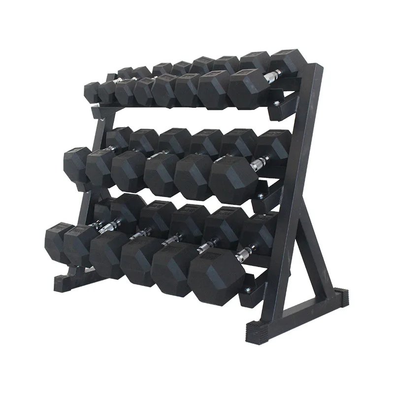 Men's Dumbbell Fitness Home Exercise Equipment Full Set Combo Women's Arm Muscle Commercial Solid Pure Steel Dumbbell Rack