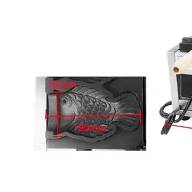 Ice Cream Taiyaki Machine Electric Waffle Maker Open Mouth Fish Shaped Cake Maker 3Pcs Non-Stick Pan Snack Equipment