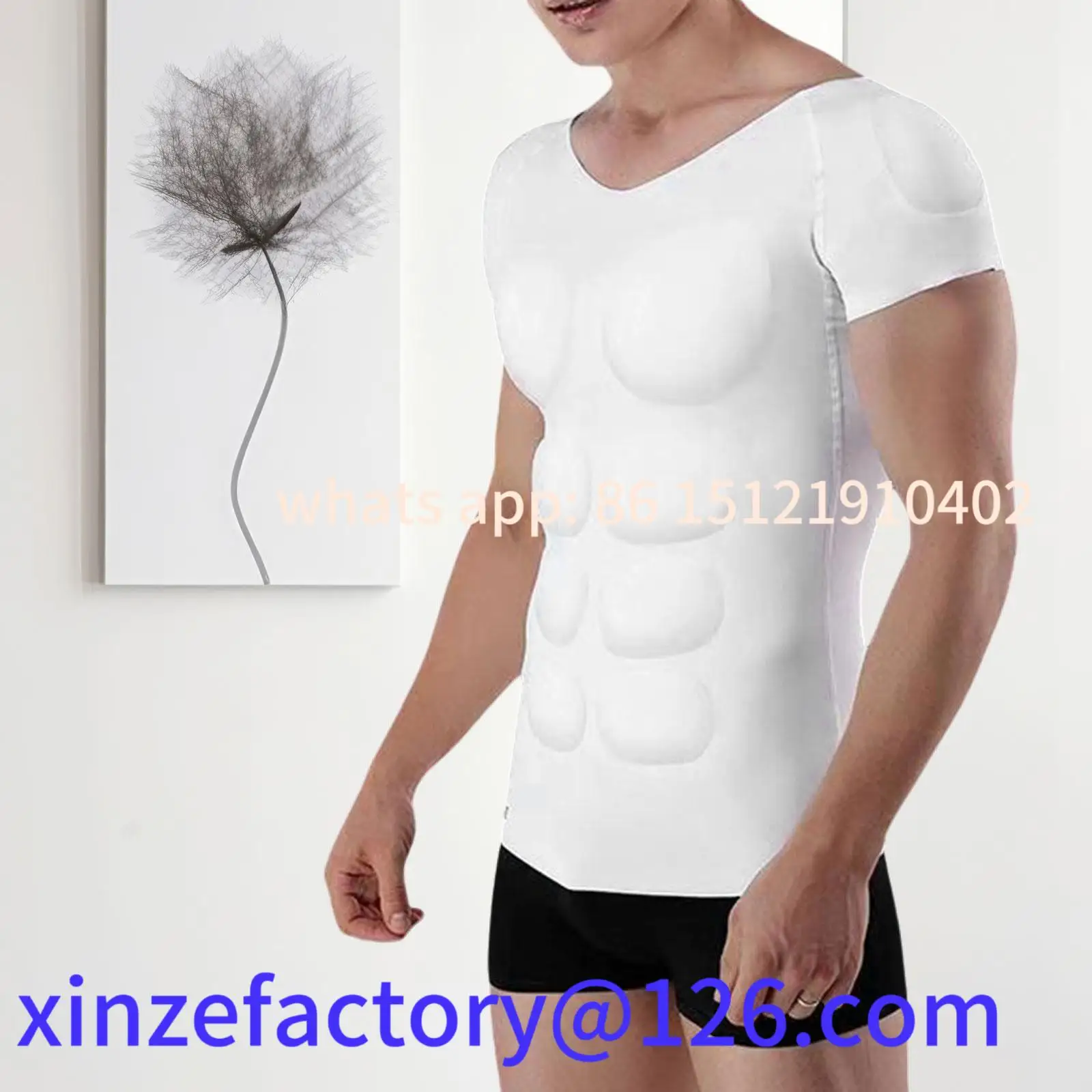 

Be suitable for Fake Muscle Suit Shirt Men Costume Simulation Underwear Fake Shoulders forcustomizable