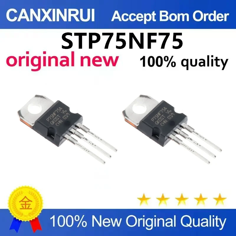 （5pcs-100pcs）Brand new original STP75NF75 P75NF75 MOSFET motor controller inverter