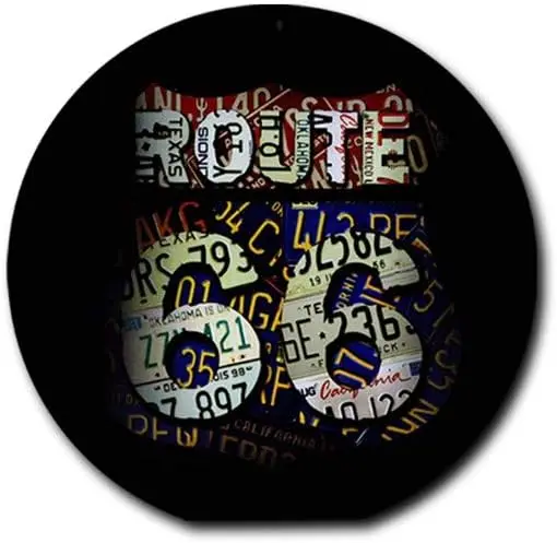 

Набор Route 66, оформление оформления оформление в винтажном стиле, металлический знак в комплекте с винтами для подвешивания на фотографиях