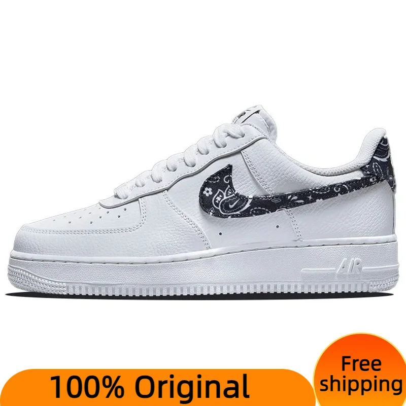 Damskie tenisówki Nike Air Force 1 Low \'07 Essential White Black Paisley