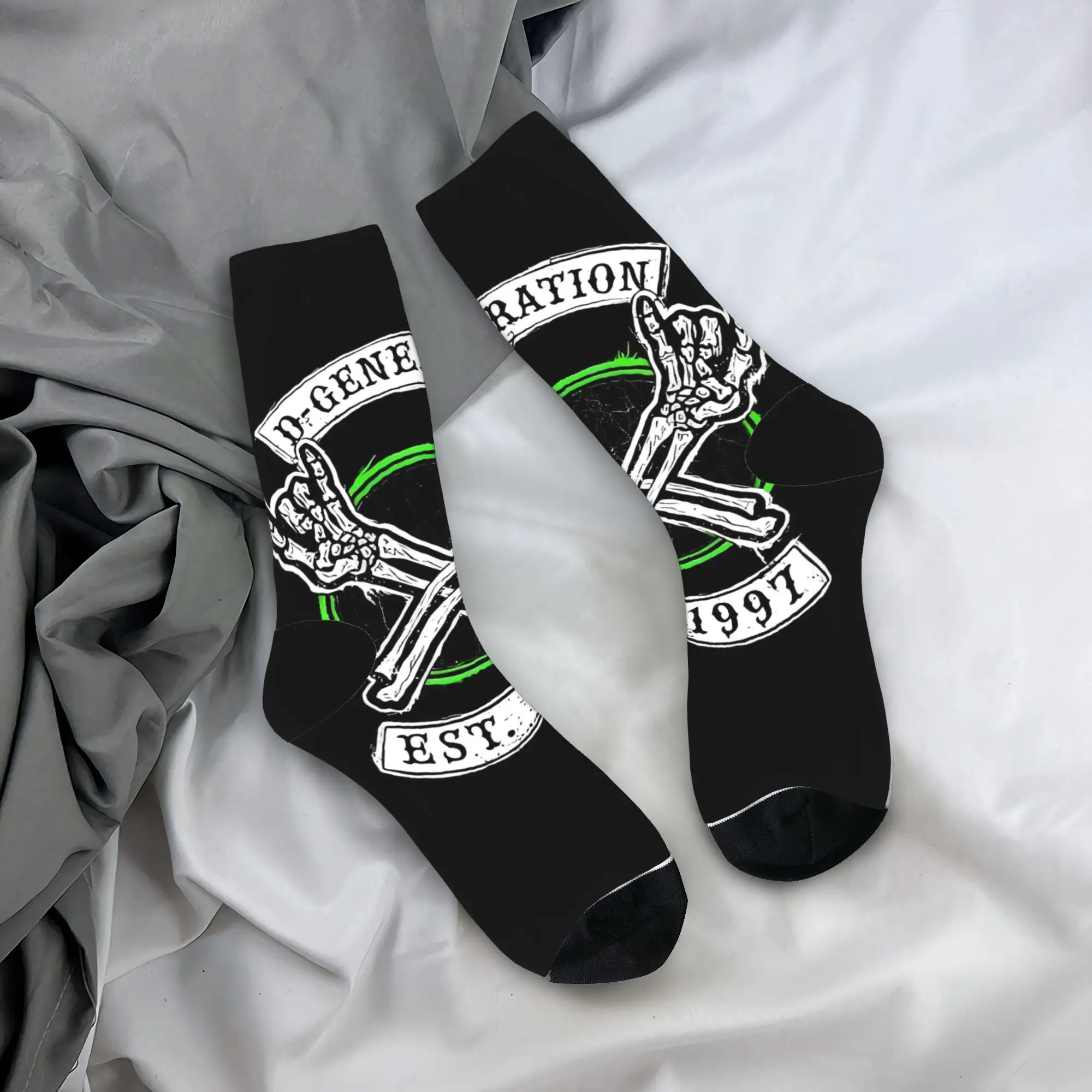 

Взрослые мужские носки D-Generation X, борцовские чулки, осенние элегантные качественные носки, нескользящие носки для бега с узором