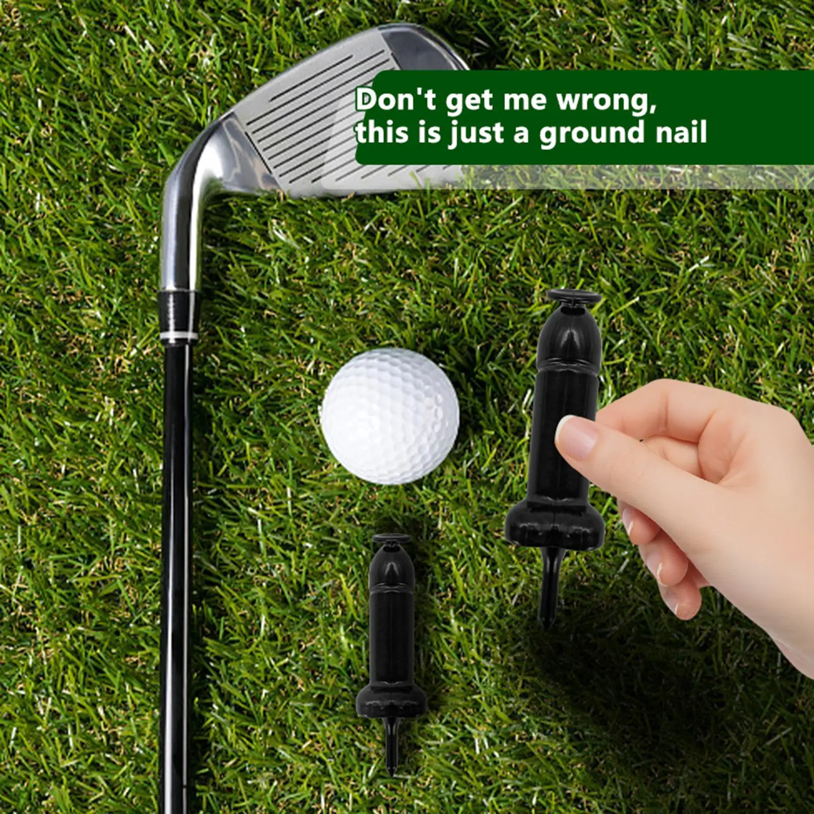 

Небьющийся черный держатель для гольф-ти из АБС-пластика, аксессуар для гольф-полей, для тренировок на открытом воздухе и в качестве подарка