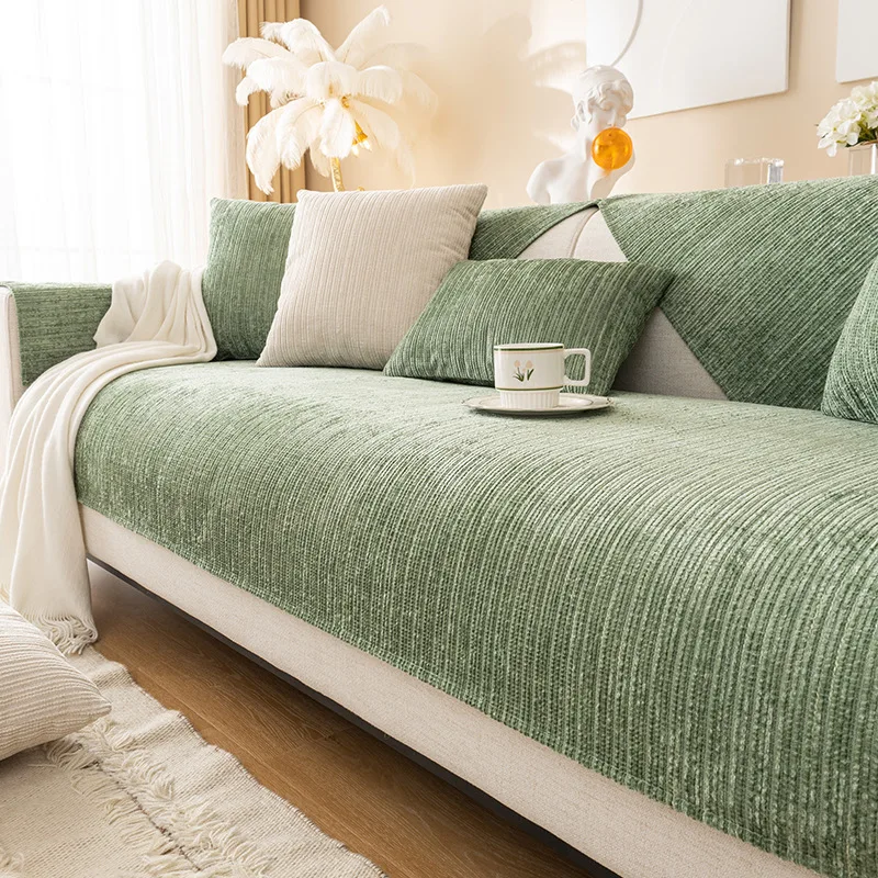 Luxury Chenier Sofa Cushion for Living Room High-End Anti-Slip All-Season Sofa Cover Anti Scratch Anti-Wear Furniture Protector