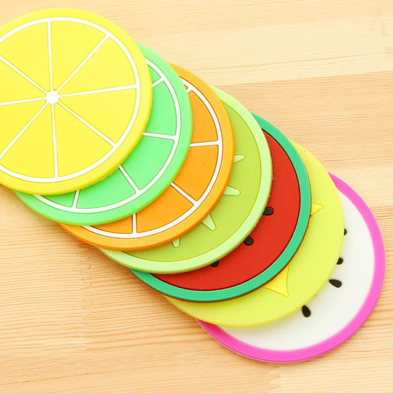 Silicone cup mat with fruit shape, cup holder, mat, cup holder, cup holder, for home, kitchen accessories, c061