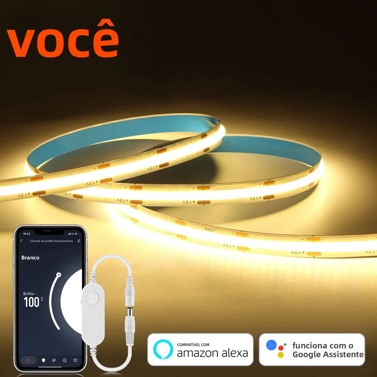 tuya-smart-dc12v-cob-led-strip-light-controle-wifi-regulavel-funciona-com-alexa-e-google-assistant-3000k-5500k-para-cozinha-e-quarto