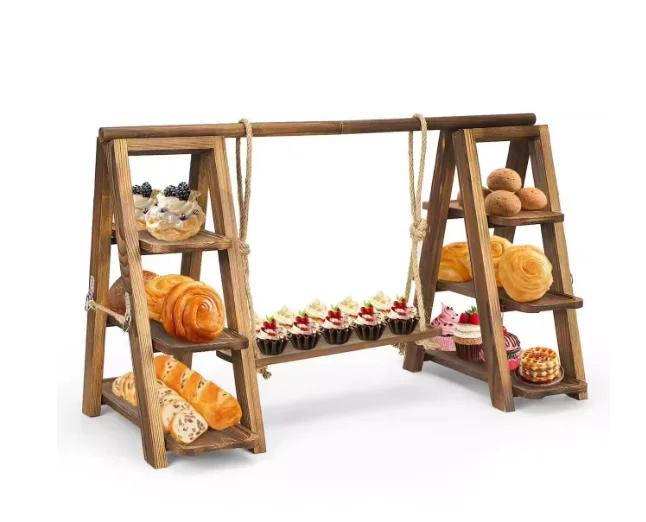 

Точечная деревянная полка для кексов, многослойный поднос, съемный поднос, кронштейн для десертного сыра, складной кронштейн