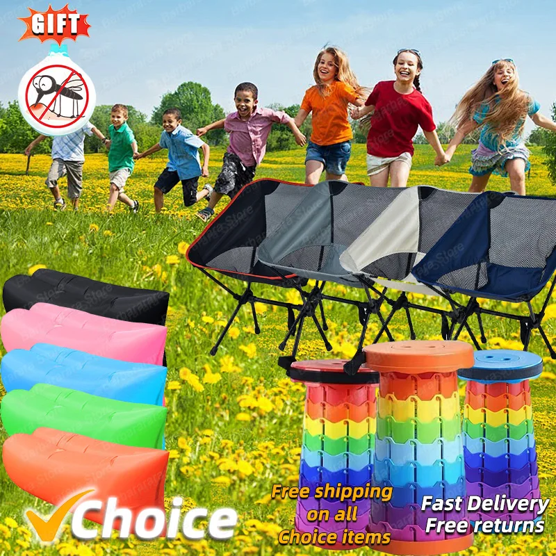 Newest Rainbow Retractable Stool Fold Outdoors Chair Mobile Portable Travel Line Up Fishing Plastic Stools Furniture For Home