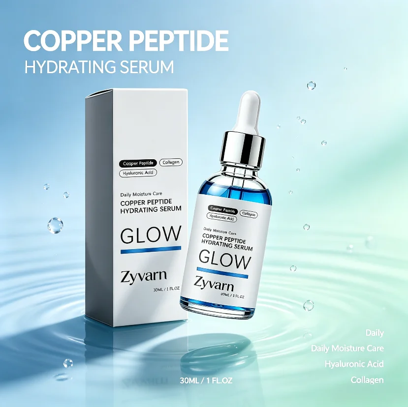 30ml Zyvarn Blue Copper Peptide Moisturizing Essence for Skin Care Hydrating Serum