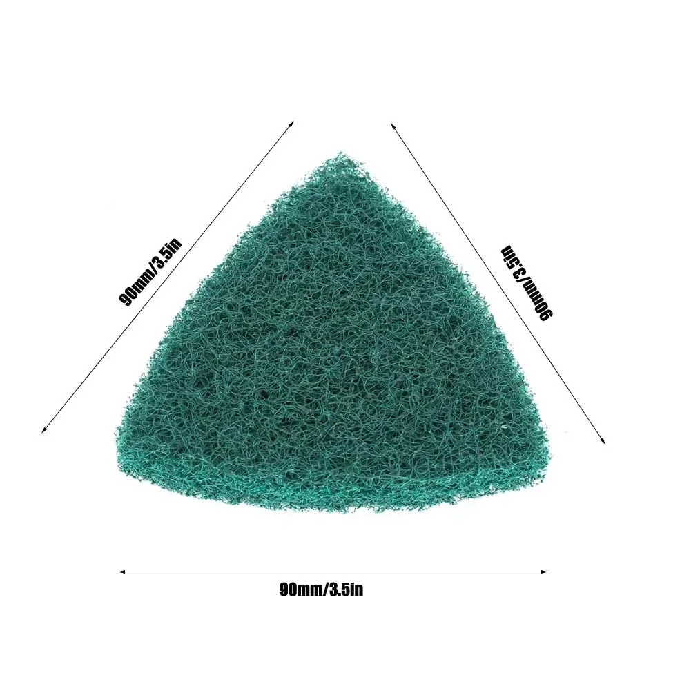 Imagem -06 - Esfregão 3.5 Polegada Triângulo Almofada de Polimento Disco Adesivo Industrial Náilon Ferramentas Limpeza para Máquina Moagem Peças