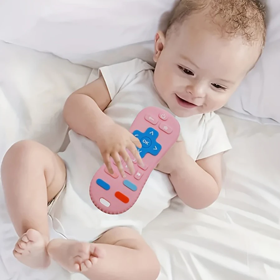 Silicone Teething Toy Remote Control Design Specifically designed for infants during the teething phase Daily soothing toy
