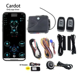 CARDOT Pke Passive Keyless Entry Smart Anti-Thief  Push Button Start Stop Mobile App Start Stop  Car Alarms
