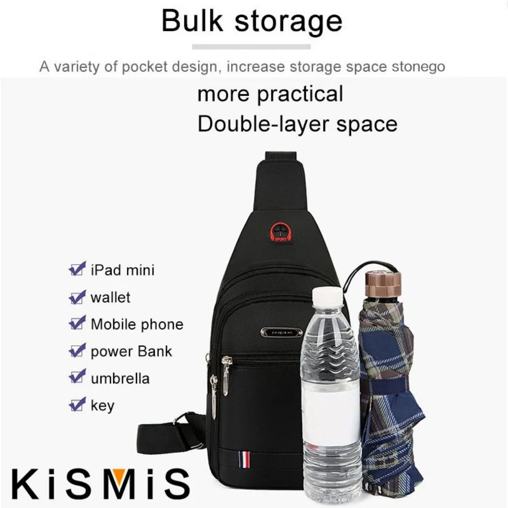Unisex Canvas Backpack for Men Women Casual Daypack Oxford Cloth Crossbody Messenger Bag Chest Bag Sling Bag