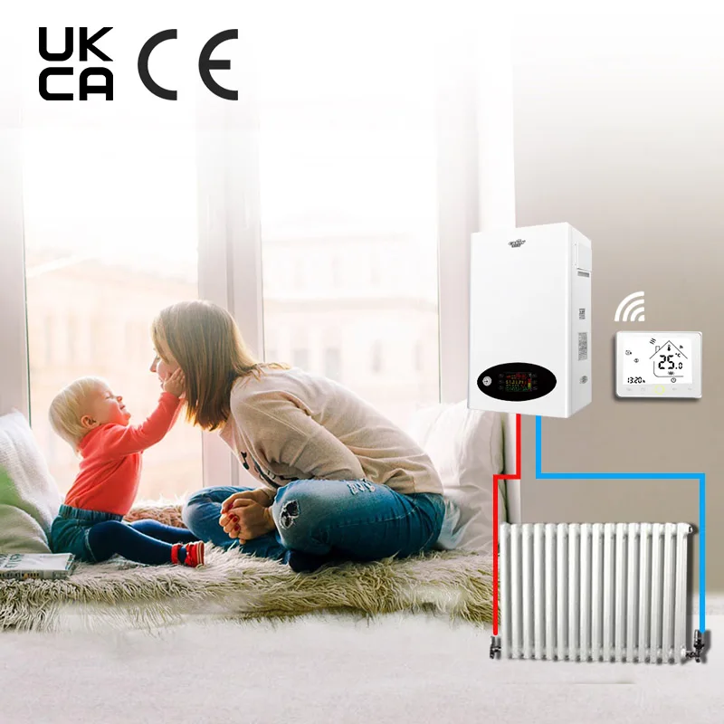 10KW electric under floor and central heating Hot Water Shower electric combi boiler