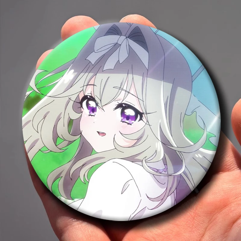 58mm 1PC Moria Luruka Star Detective Precure Badge Applicable For Backpack Clothes Hats Decor Creative Accessories