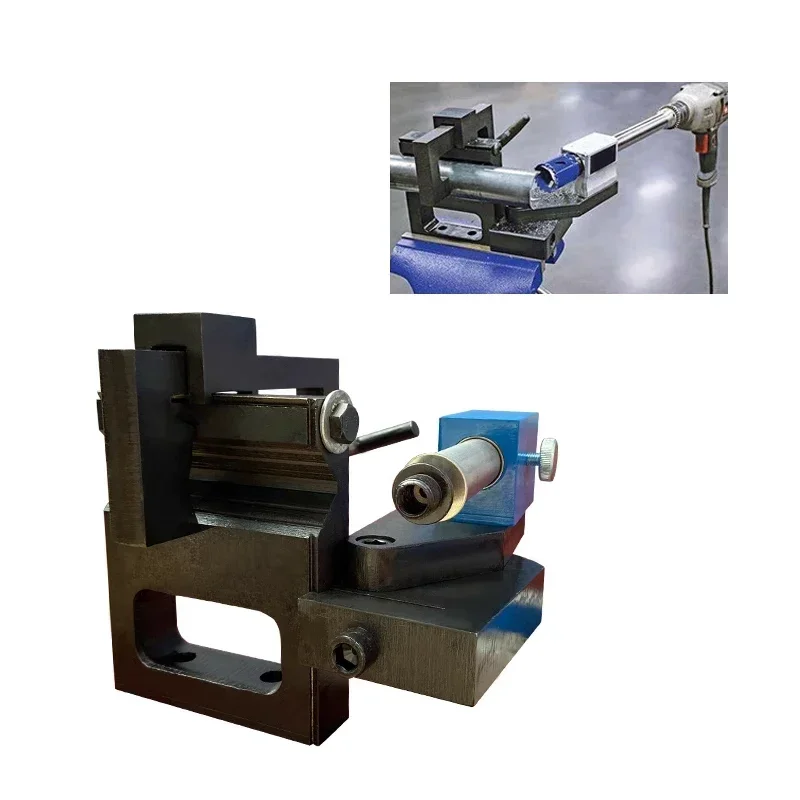 عالية الجودة وفعالة دليل قاطع الأنابيب PNM 1-1/2 بوصة أنبوب الشق الحفر اليد مع 2-محور مشبك أنابيب قابل للتعديل مناسبة