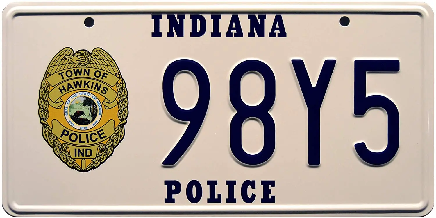 

Celebrity Machines Stranger Things | Hoppers Blazer | Metal License Plate