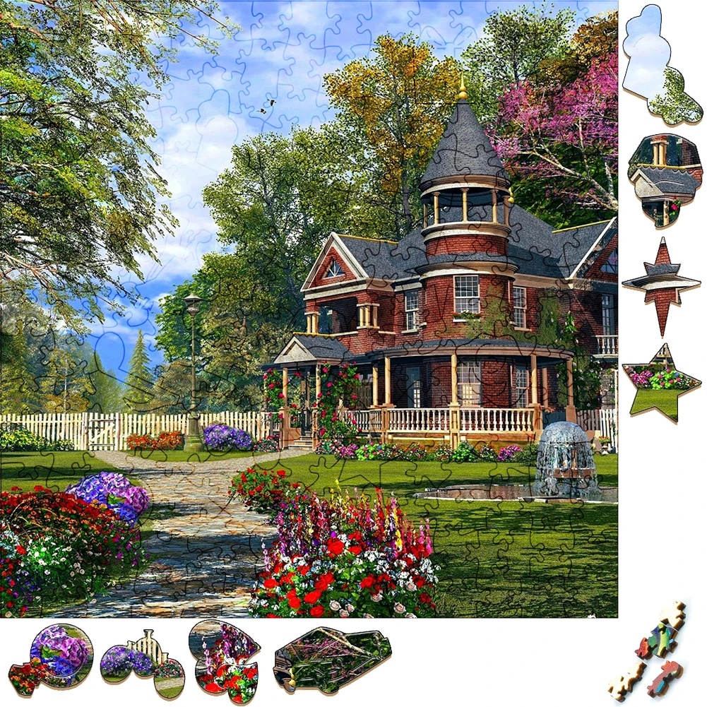 Criativo De Madeira Animal Jigsaw Puzzle, Linda Casa, Brinquedo Engraçado, Puzzles De Madeira, Jogos Inteligentes Em Forma, Melhor Presente para Amigos