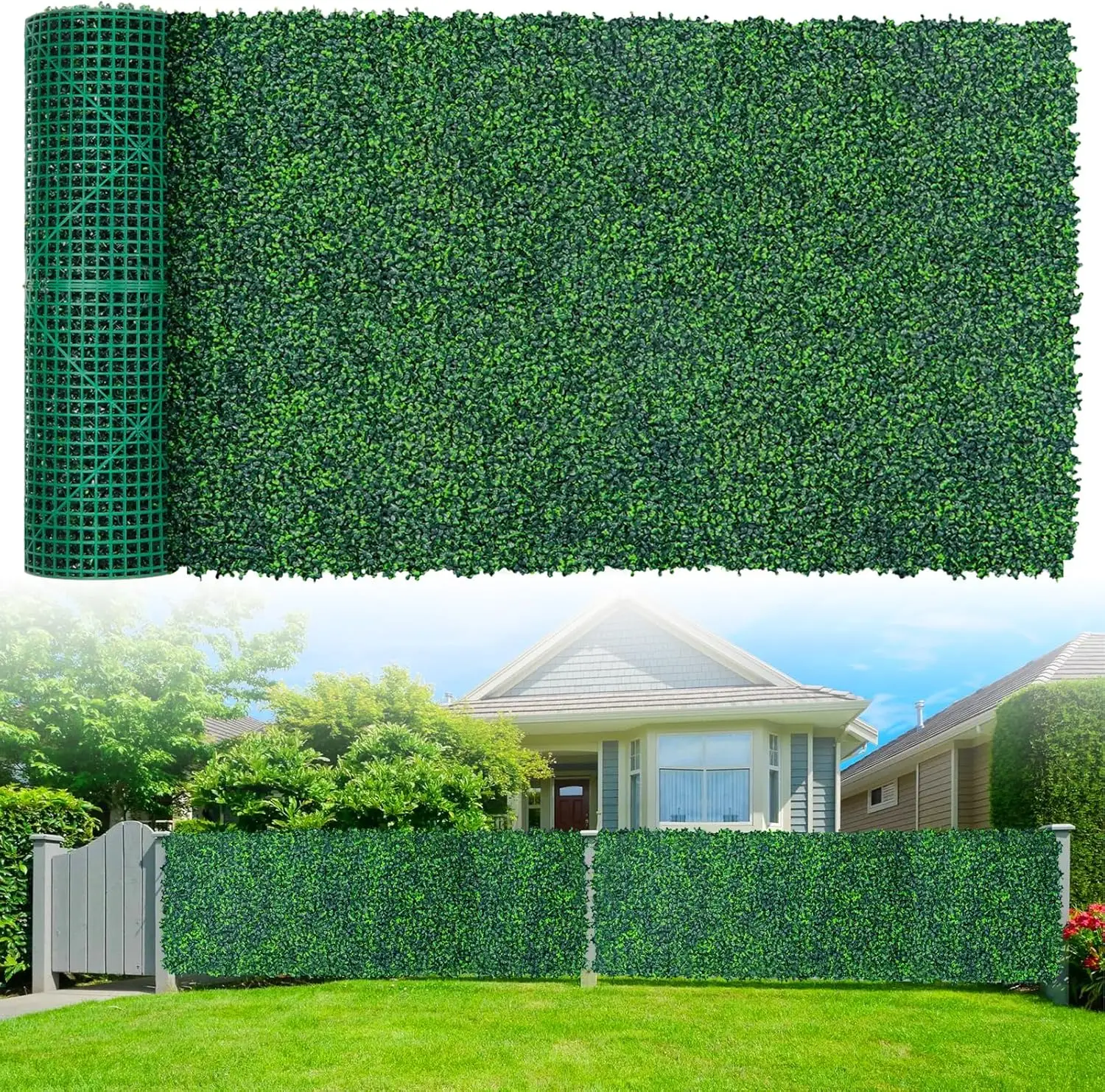 

Искусственные рулонные панели из самшита 40x120 дюймов, УФ-стойкие, для ограждений и декора внутри и снаружи помещений