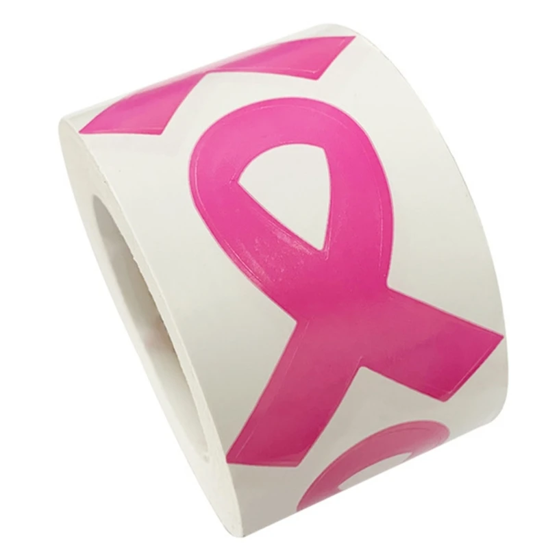 W89C Pink Ribbon nhận thức nhãn dán trang trí nhãn hiệu vú