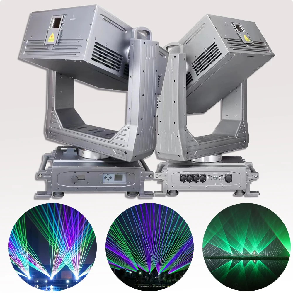 40W 50W 60W RGB 3in1 Laser Moving Head Light LED Beam 30kpps Scanner Cityscape Stage Lighting DMX Nightclub Party DJ Disco Show