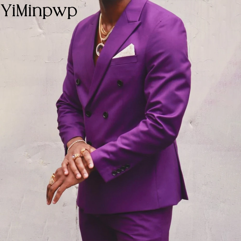 

Fashion Men's Suit Male Business Groom Groomsman Wedding Party Prom Formal Occasion Tuxedos 2 Piece Set Blazer Pants 2026