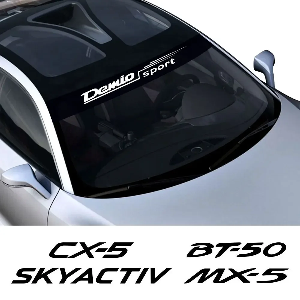 For MX-5 Demio CX-5 CX-30 Skyactiv BT-50 2 Premacy CX-9 CX-8 Biante Car Front Rear Sunshade Windshield Sticker Accessories