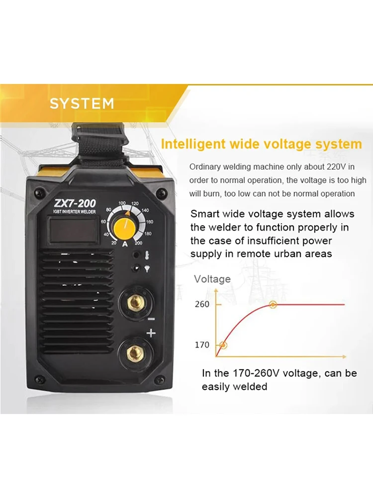 JUBA Welder IGBT Portable Welding Inverter MMA ARC ZX7-200 Welding Machines With LED And Electrode Holder And Earth Clamp