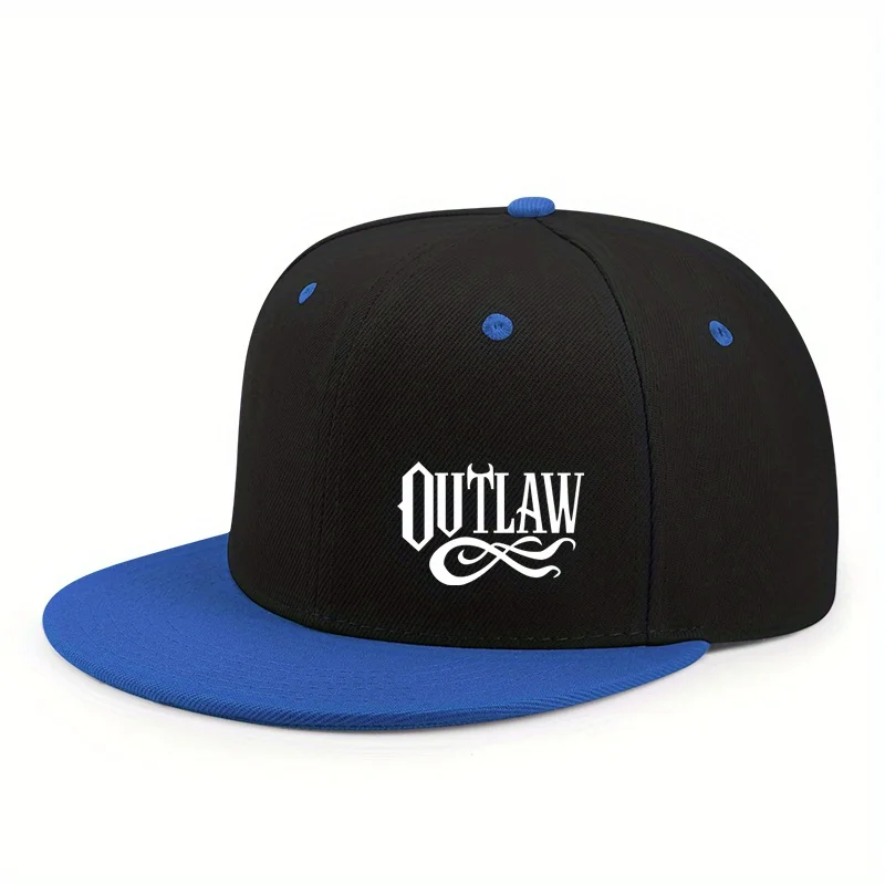 Unisex American Street Style Printed Flat Brim Cap, Versatile Outdoor Fashion Hip-Hop Hat