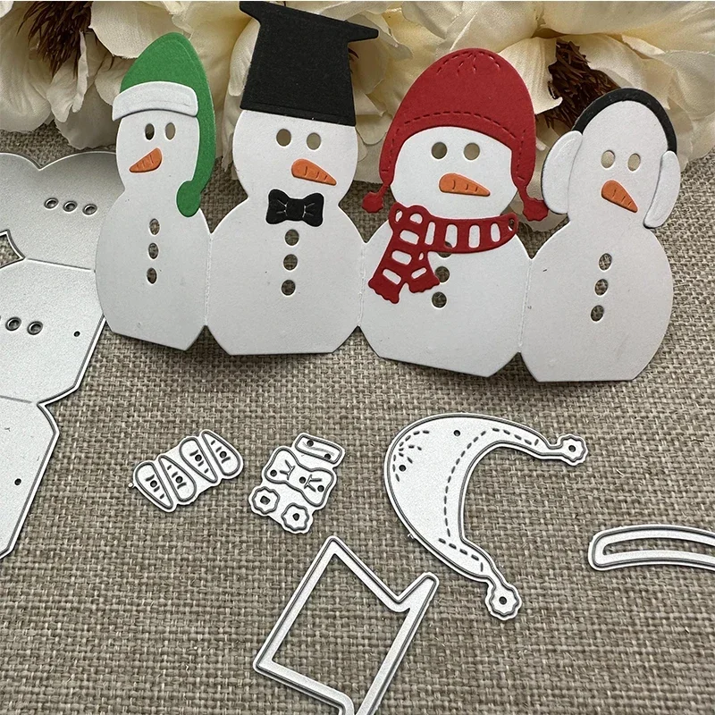 

Christmas Snowman Metal Cutting Dies Stencils Die Cut for DIY Scrapbooking Album Paper Card Embossing