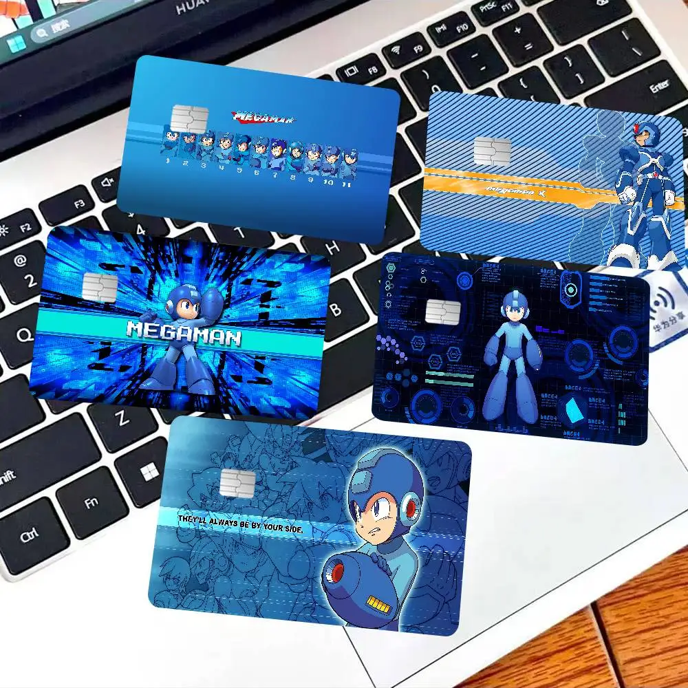 Classic Game Rockman Mega Man Anmie Sticker Film Skin Cover for Credit Card Debit Bank Card Front