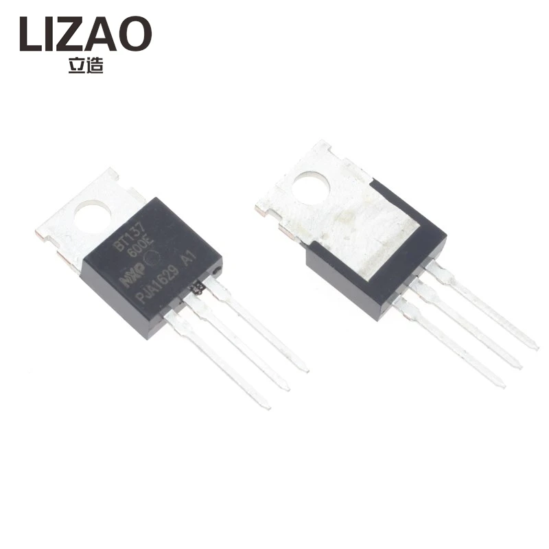 LIZAO 10PCS BT137-600E TO-220 Triac, BT137 600V 8A Thyristor Voltage Control Switch Chip