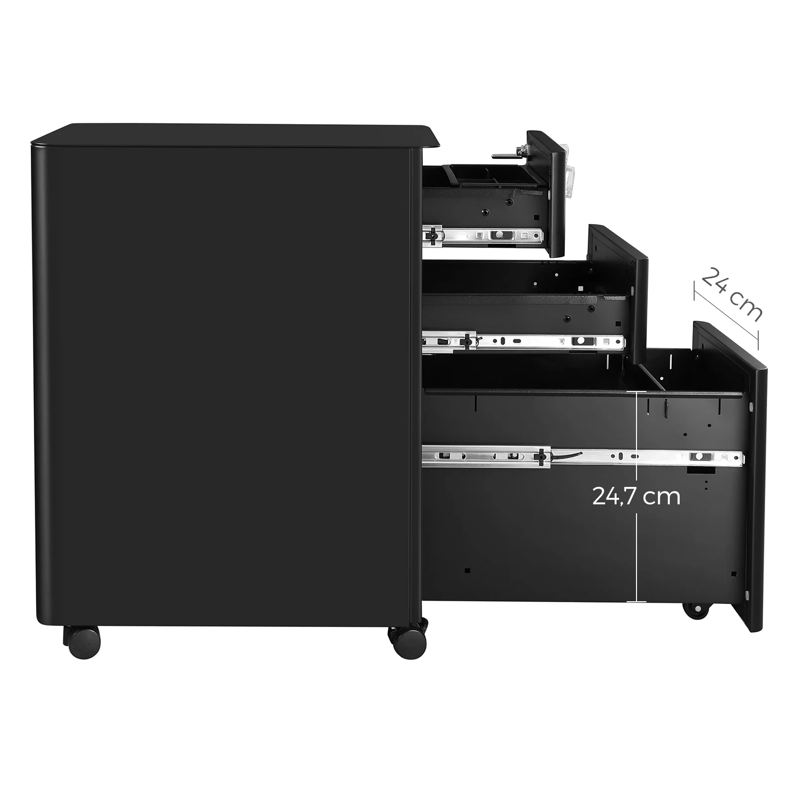 Factory Direct 2026 Office cabinet with wheels and document lock in container with mobile base for containers
