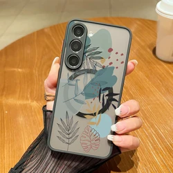 Magnetic For Magsafe Cherry Flower Case For Samsung Galaxy S24 Ultra Capa S25 Ultra S23 S22 S21 FE A15 A25 A35 A55 A56 A54 5G