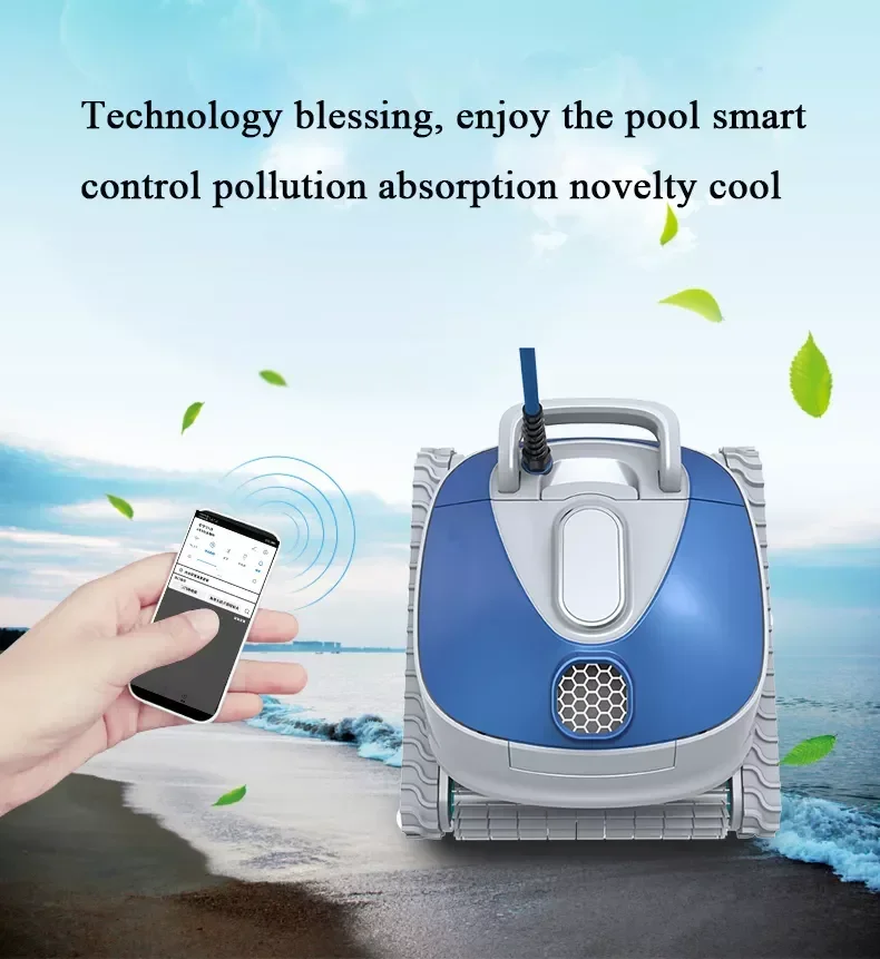 Mobile Phone Control 18m Blue Swimming Pool Accessories Cleaning Big Robot Automatic Pool Cleaner