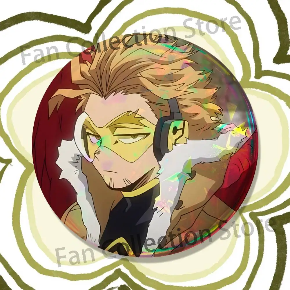 My H-Hero Anime Hawks Emaille-Pins, lustige Cartoon-Figuren, Abzeichen, Modeschmuck, Accessoires, runde Snap-in-Brosche für den Rucksack – Detail 7