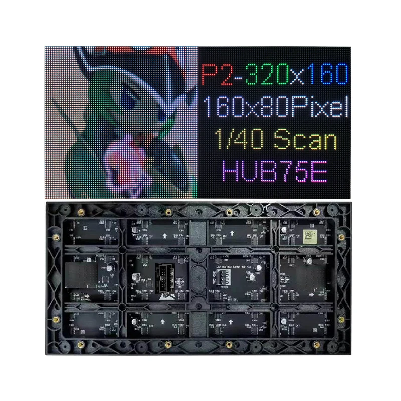 AiminRui P2 Indoor SMD LED Module / Panel 320 x160mm Full Color Display 3in1 1/40 Scan SMD1515 HUB75E 160 x 80 Pixels Matrix RGB