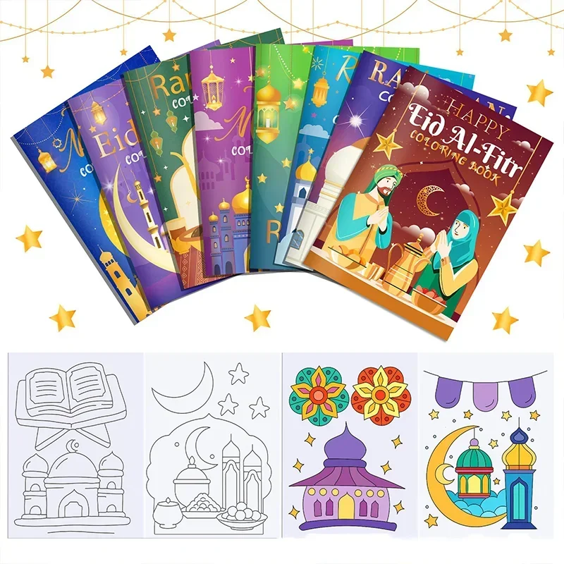 2025 Muhammad Ramadan Doodle Sketchbook Eid Gift for Kids Doodle Book Celebrating Ramadan Mubarak