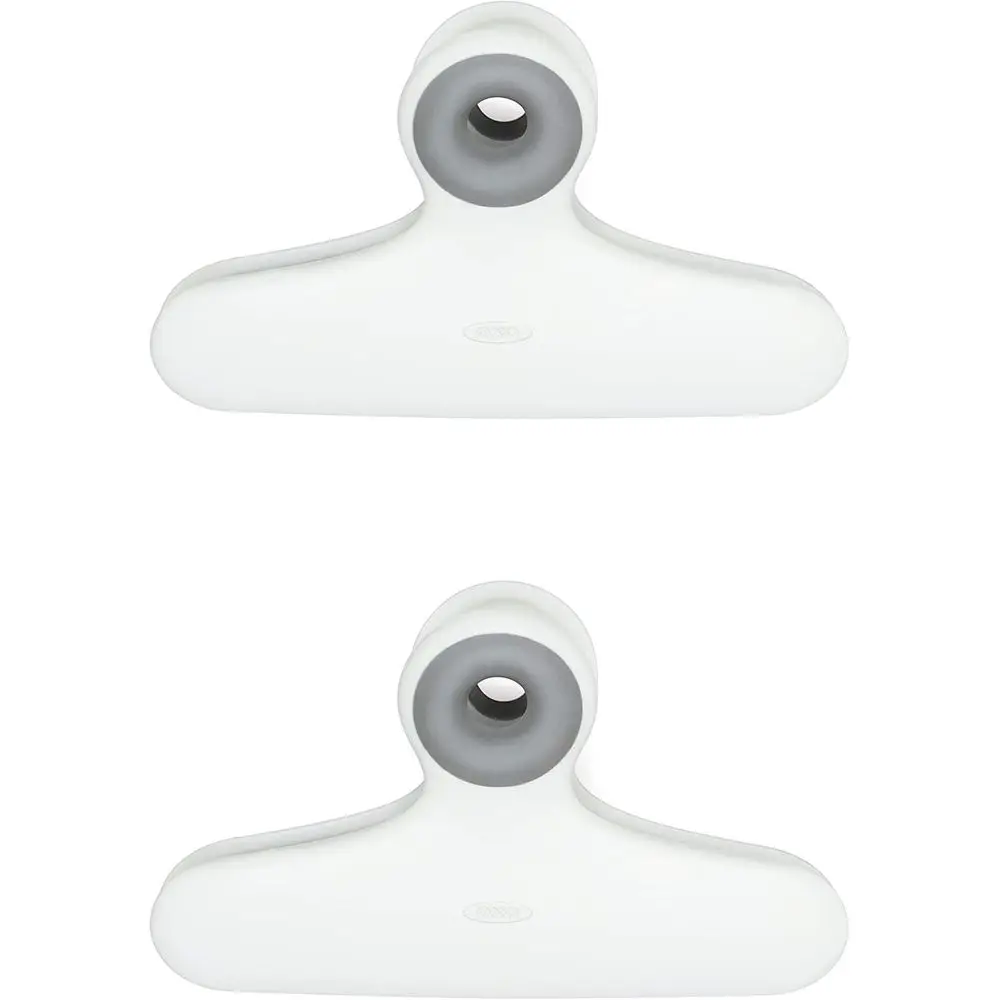 Bag and Chip Clips - 2 Piece Set, White