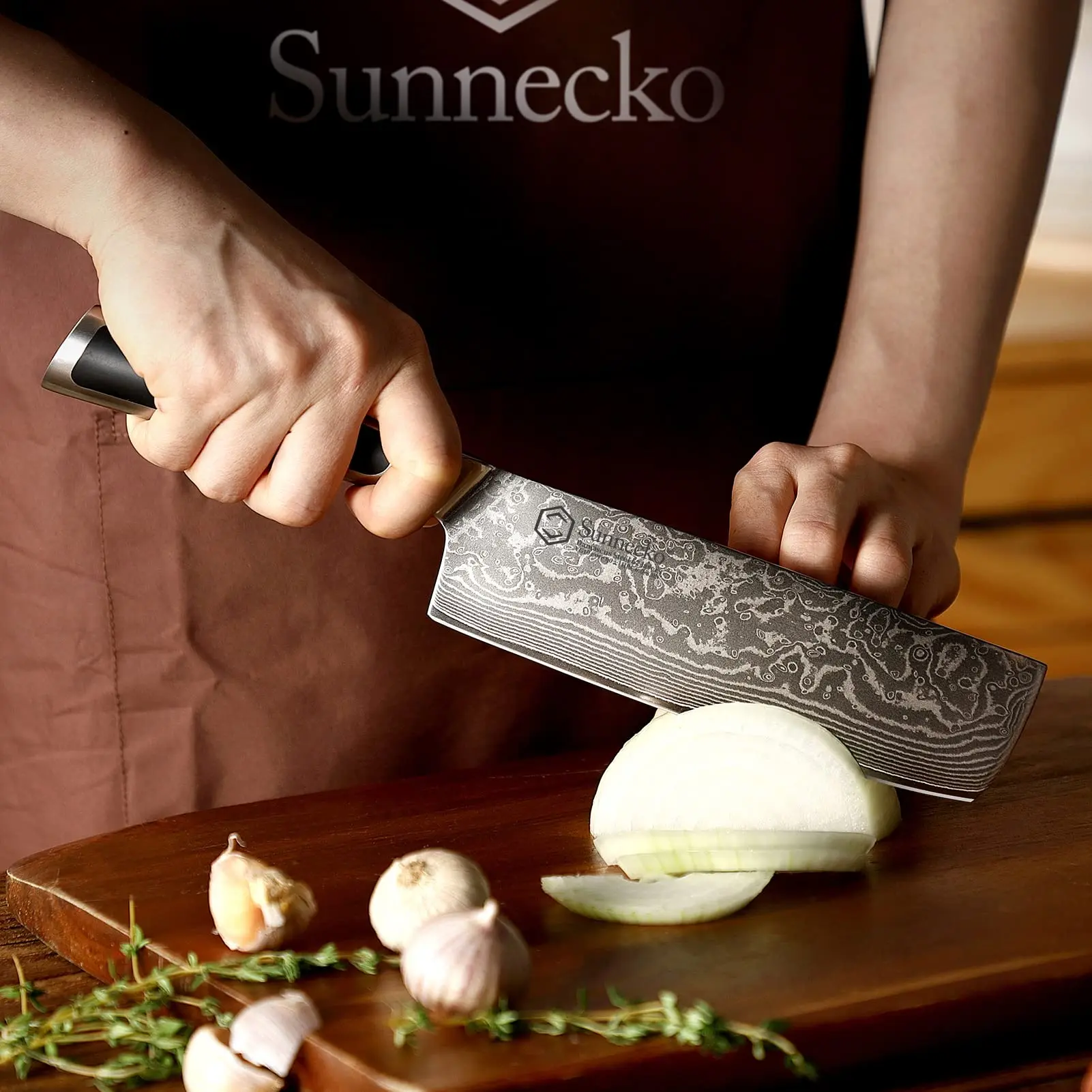 Imagem -02 - Japonês Faca Nakiri Alto Carbono Aço Damasco Ferramentas de Cozinha Slicer do Chef Carne Afiada Corte Vegetal Profissional