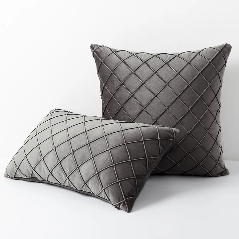 Inyahome مجموعة من 2 30x50 سنتيمتر 45x45 سنتيمتر 50x50 سنتيمتر المخملية وسادة تغطي الزخرفية مربع المخدة لينة الصلبة الماس وسادة حالات