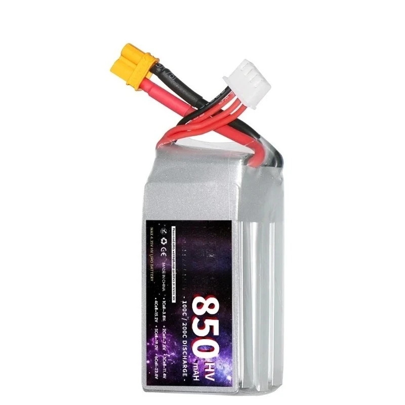 11.4V 3S Lipo Battery 850mAh 100C with XT30/XT60/T Plug for RC FPV Airplane Quadcopter Helicopter Drone Parts 3S Battery - Image 2